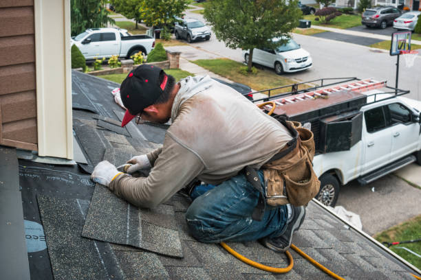 Professional Flat Roof Repair technician working in Hinckley, IL